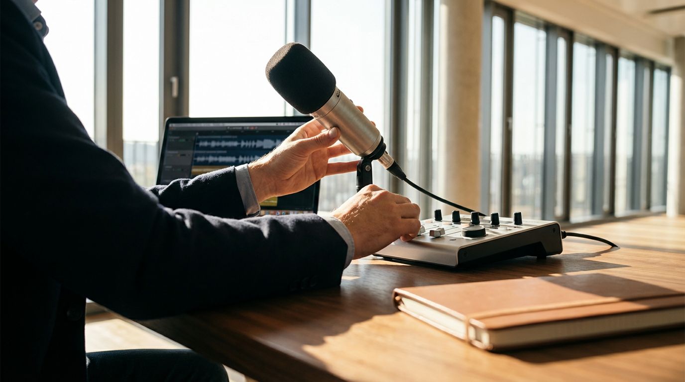 Titelbild: Die Stimme der Gewinner — Wie Voice-Cloning Sie zum omnipräsenten Thought Leader macht
