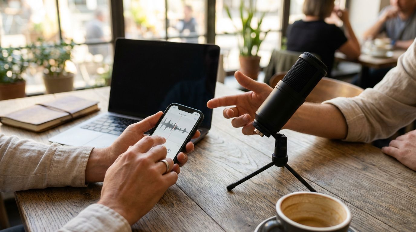 Titelbild: Bewertungen, die sich selbst schreiben — Wie Audio-Reviews deinen Kunden die Arbeit abnehmen